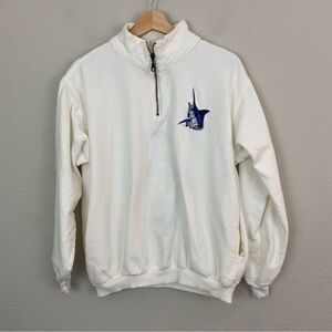 Timeout Gold Cup Marlin Tournaments Woven  Oversized Zip Up Sweatshirt Small